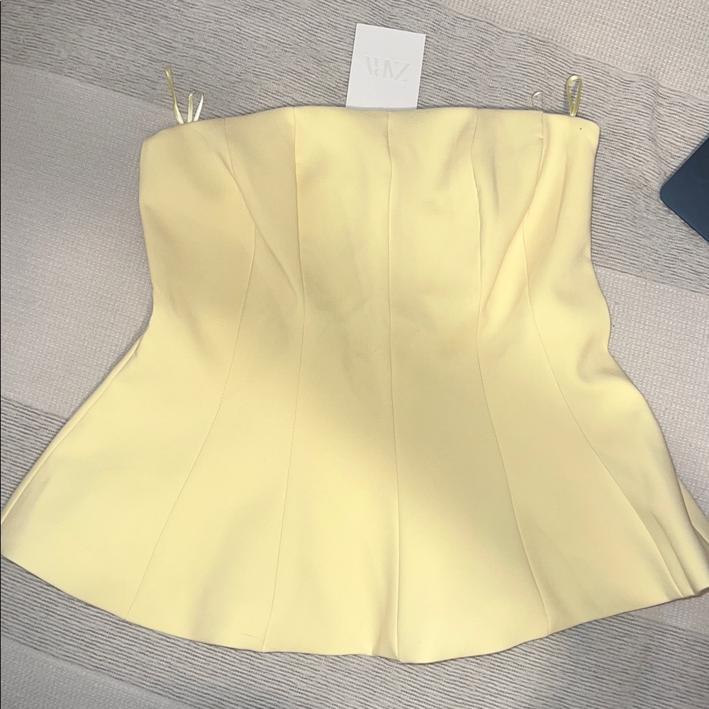 ZARA Peplum Bandeau Top